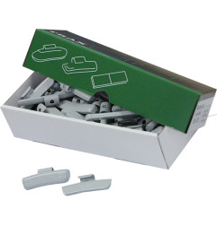 Uzsitamie balansēšanas atsvari 100x15gr., cinkoti, lieti ar plastikāta pārklājumu(TRAX), 100gab.